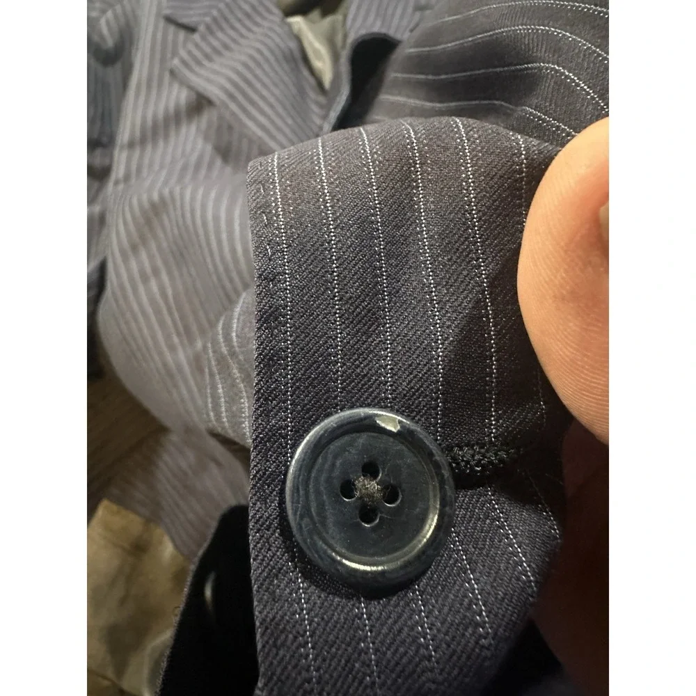 Daniel Cremiux X Loro Piana Mens Suit 40R Blazer 33x31 Slacks Blue Pinstripe